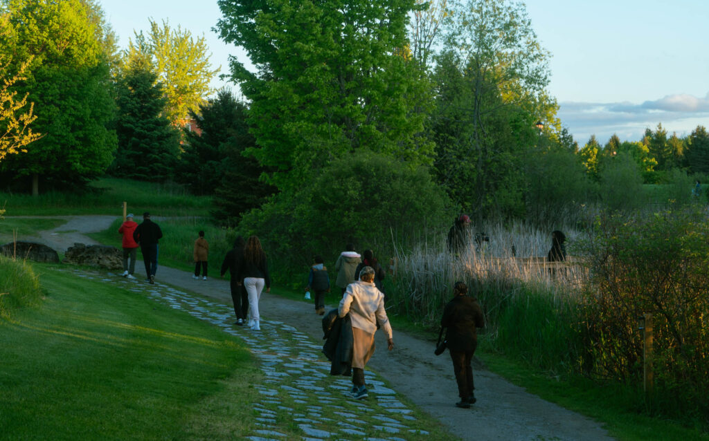 People walking on a path